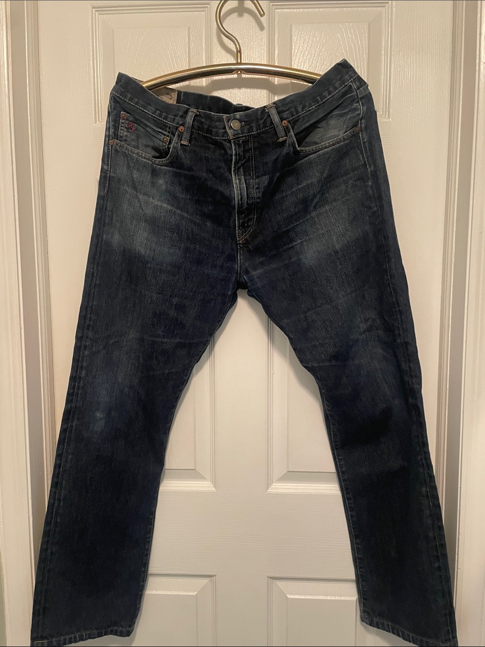 Ralph Lauren Straight-Leg Jeans in Dark Blue Wash